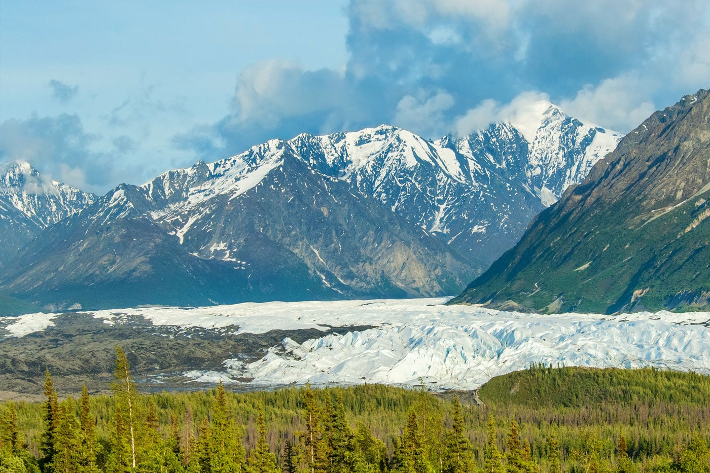 Mountains and glacier landscape
